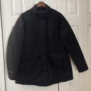 Eddie Bauer WeatherEdge Black Down Parka‎ Puffer Jacket Coat Womens XL Gorpcore